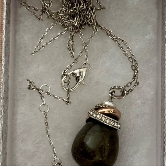 Brighton Silver and Jade Pendant Necklace - Picture 2 of 11